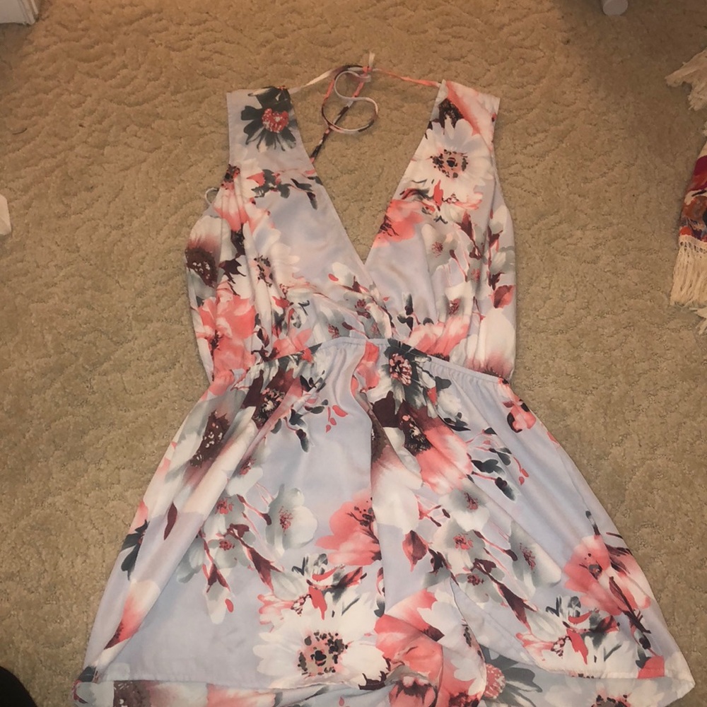 Floral lavender romper